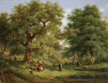 Guerrilla spagnola a riposo nel bosco di Aranjuez, 1835