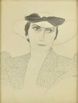 Figura femminile con cappello, 1930 circa