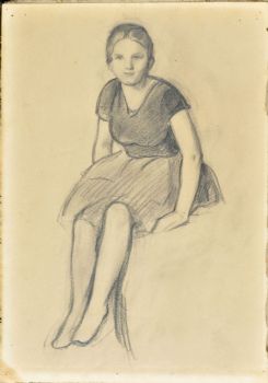 Ragazza seduta, 1920-1921