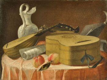 Quattro nature morte con strumenti musicali 