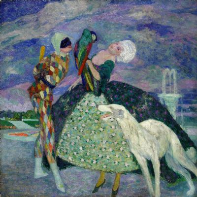 Arlecchino e Colombina, anni Dieci