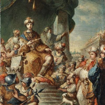 Salomone in trono 