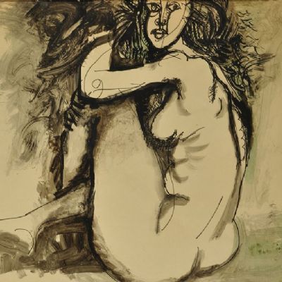 Nudo seduto, 7 settembre 1958