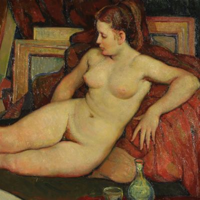 Modella con chitarra, 1947