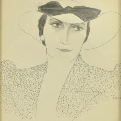Figura femminile con cappello, 1930 circa