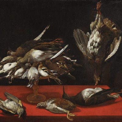 Natura morta con cacciagione (Una di due) verso il 1630